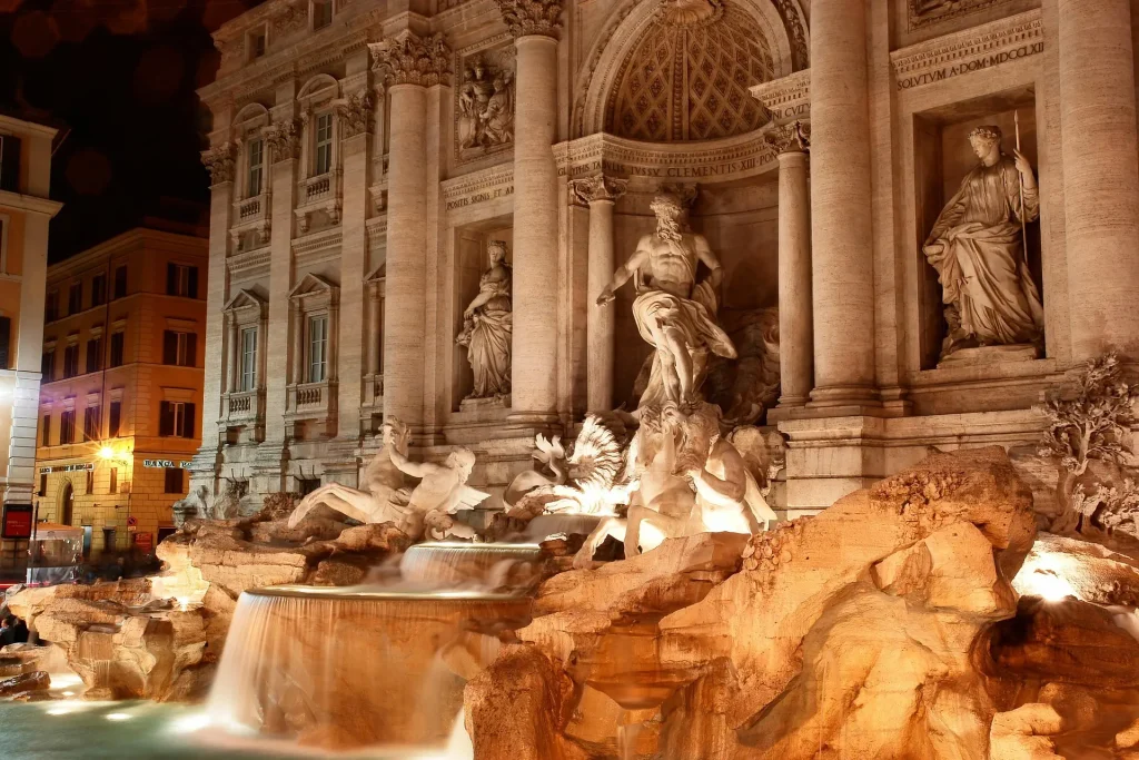 Fântâna Trevi Roma noaptea