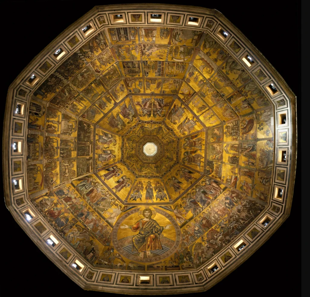 Mozaicul de pe cupola Baptisteriului Sfântului Ioan Botezătorul din Florența