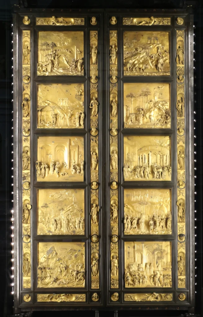 Poarta Paradisului a Baptisteriului Sfântului Ioan Botezătorul din Florența creată de Lorenzo Ghiberti
