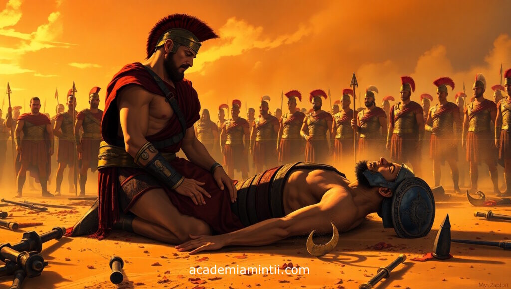 Spartacus îl plânge pe Crixus