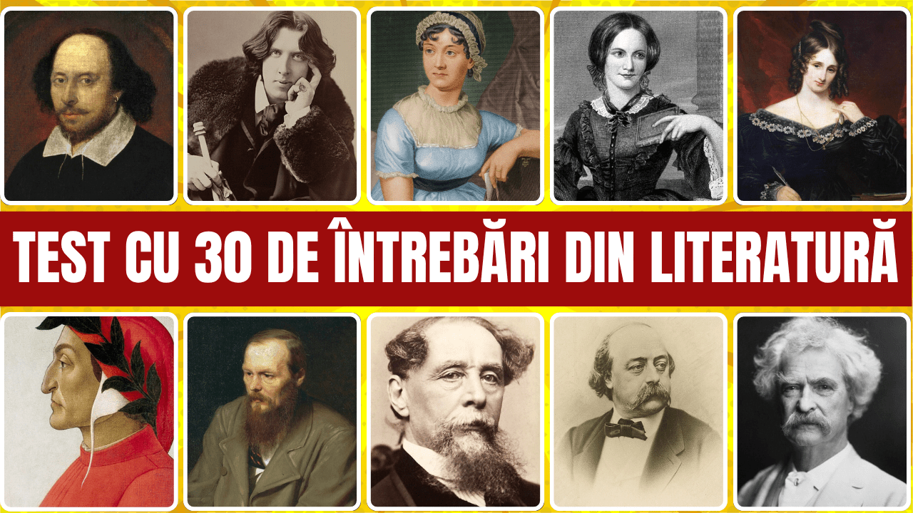 Test cu 30 de întrebări de cultură generală din literatura universală