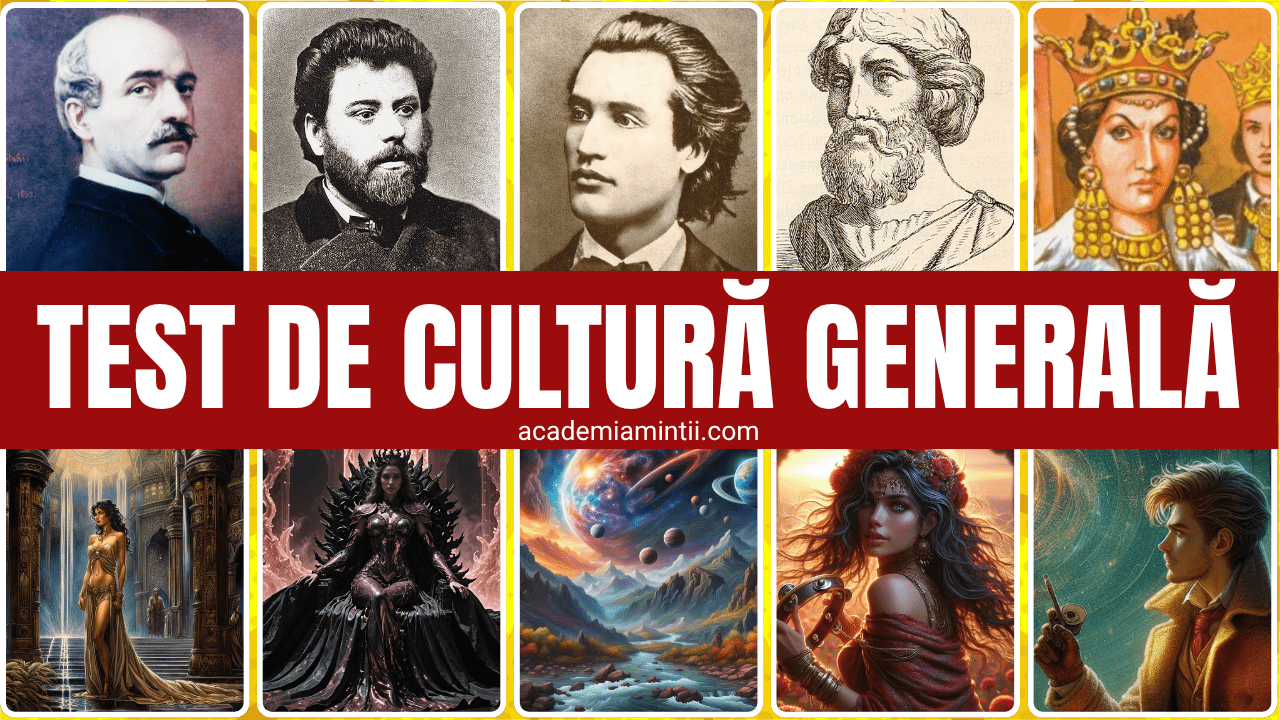 Test de cultură generală cu 50 de întrebări din domenii diverse