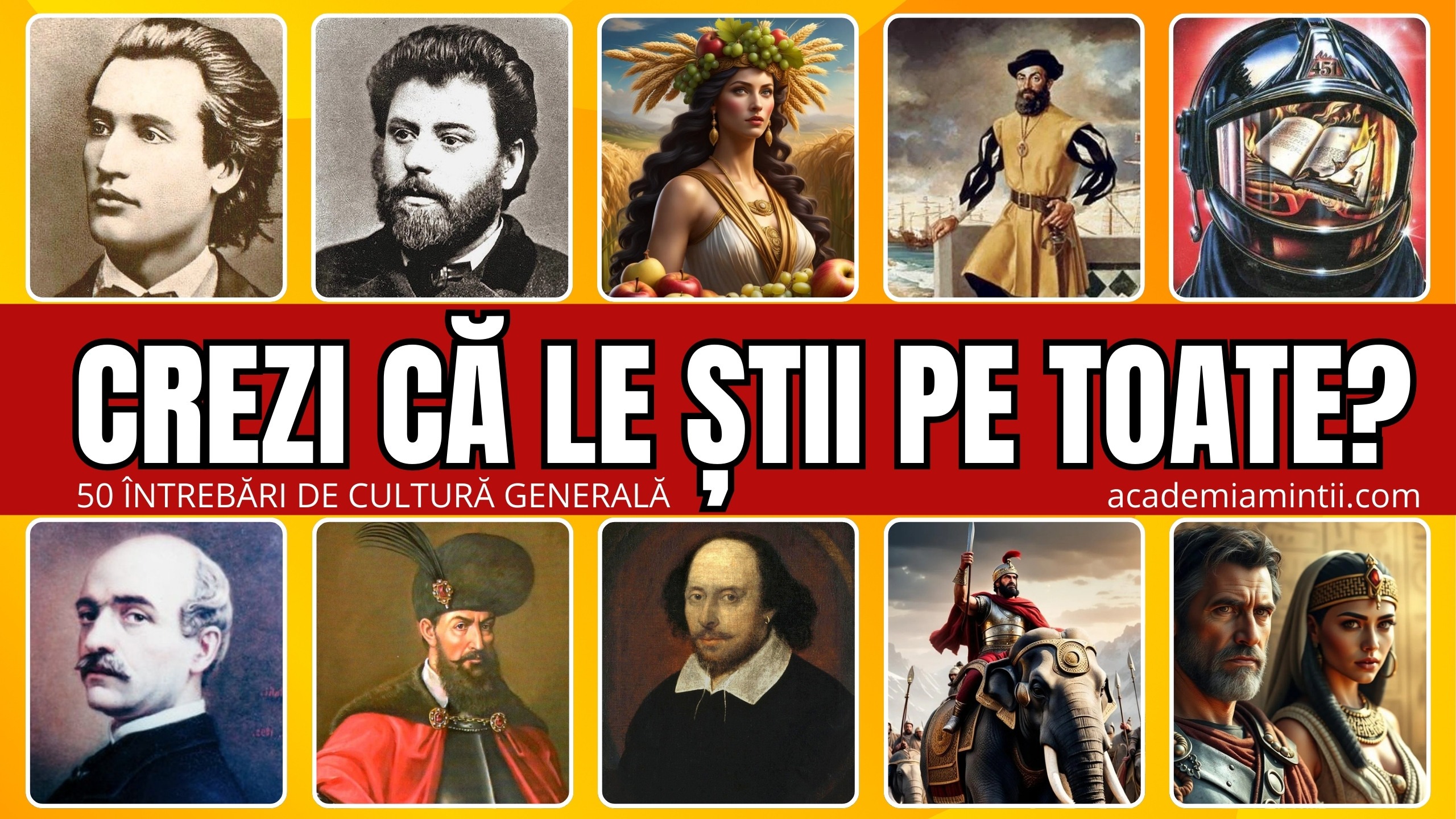 Test de Cultură Generală - 50 de Întrebări cu Răspunsuri