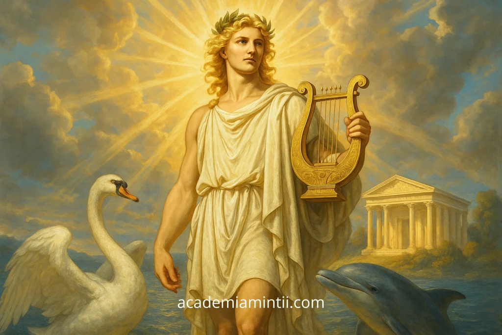 Apollo, zeul luminii, al soarelui, al artelor și al profeției din mitologia romană